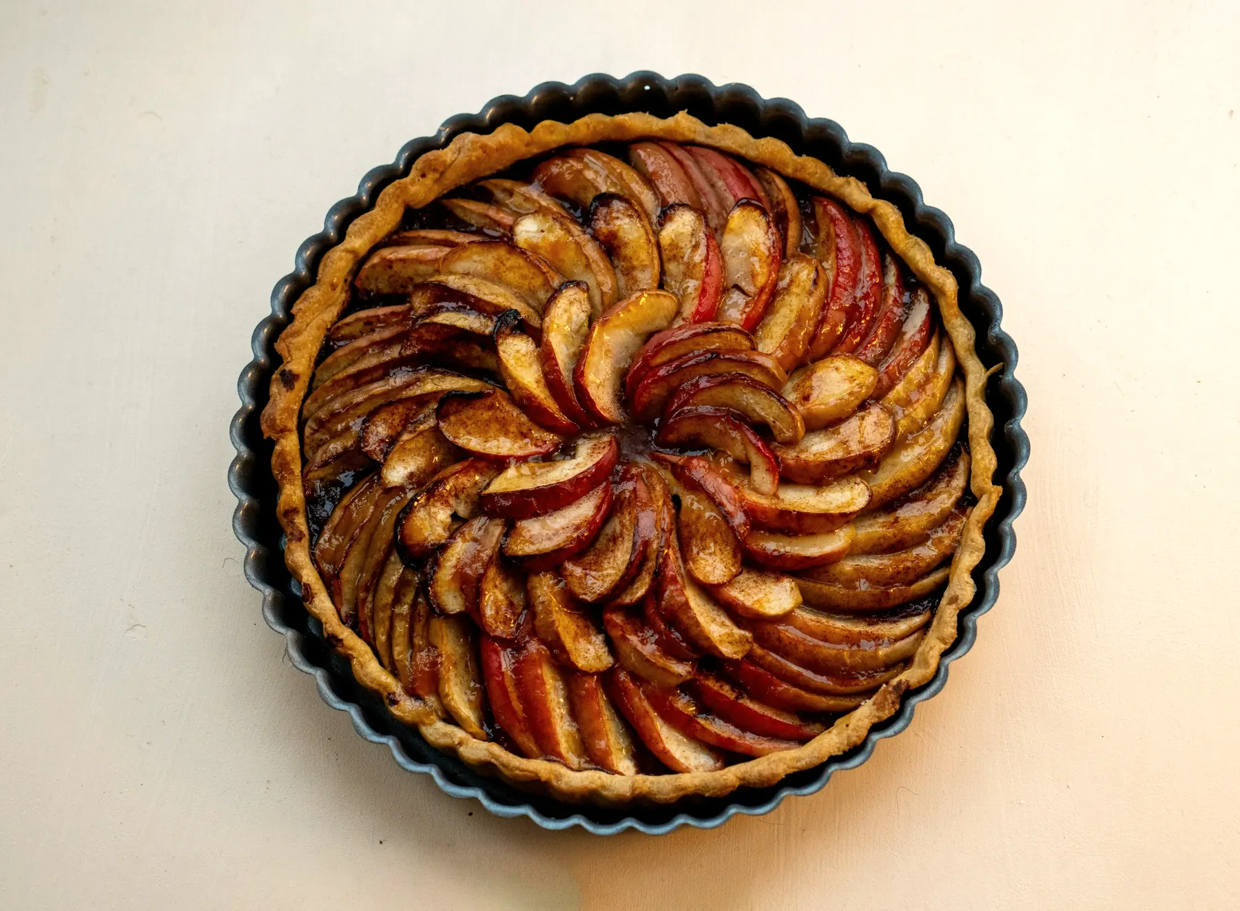 Tarte aux pommes en rosace